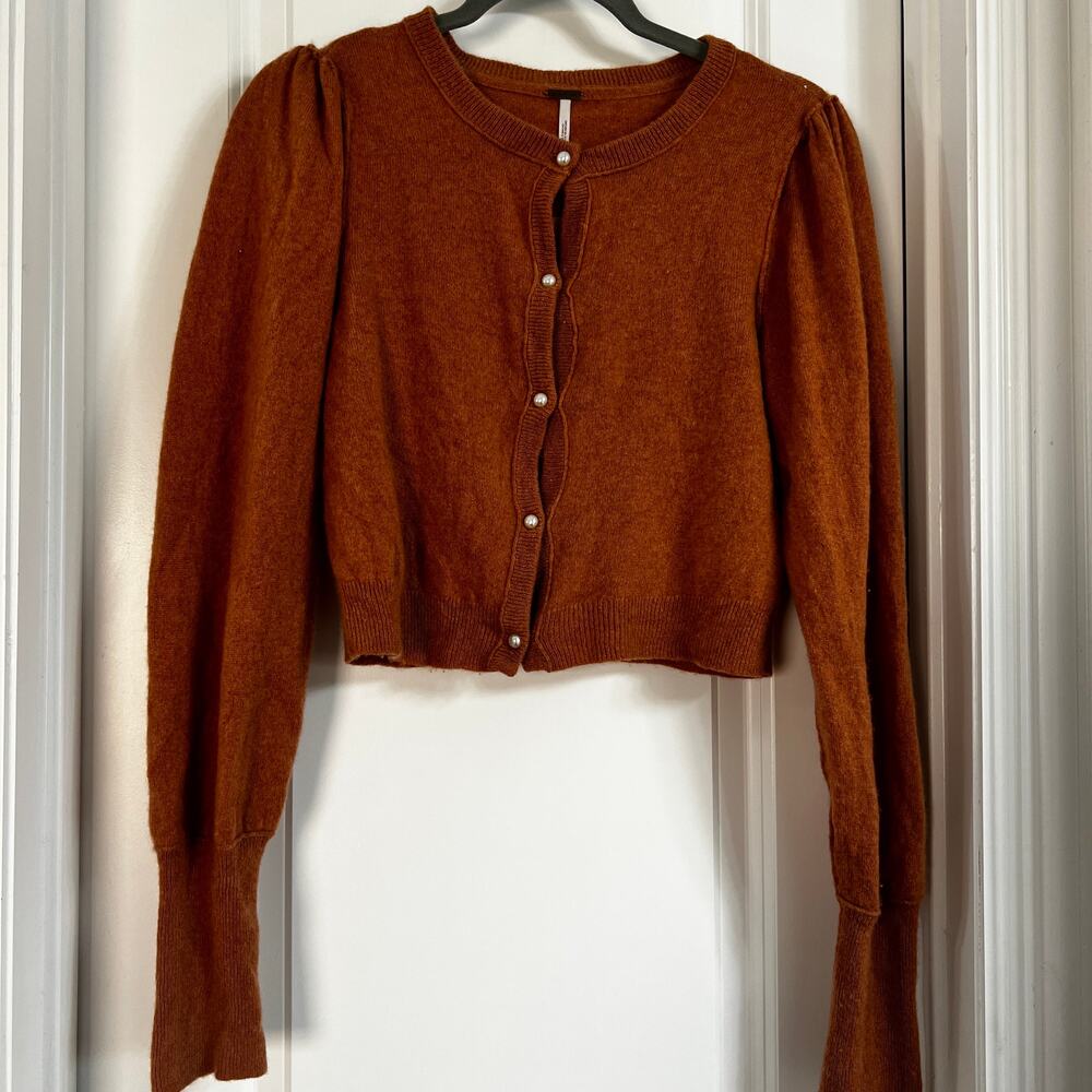Free People Pearl Cashmere Cardigan | Rust | Size M